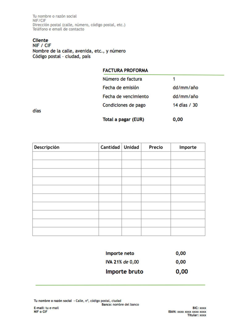 Modelos De Proformas En Excel Para Descargar Sample Excel Templates